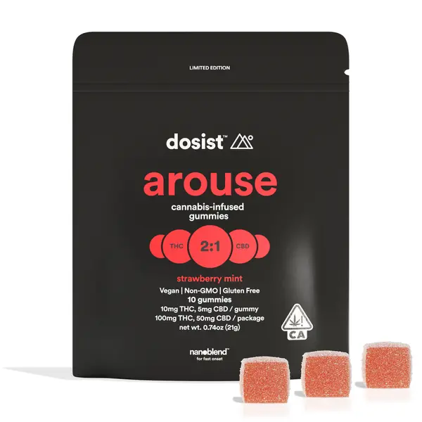 product preview image for arouse strawberry mint - vegan nano gummies