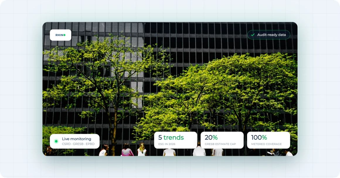 Rhino: audit-ready ESG utility data for commercial real estate (CSRD, GRESB, EPBD)