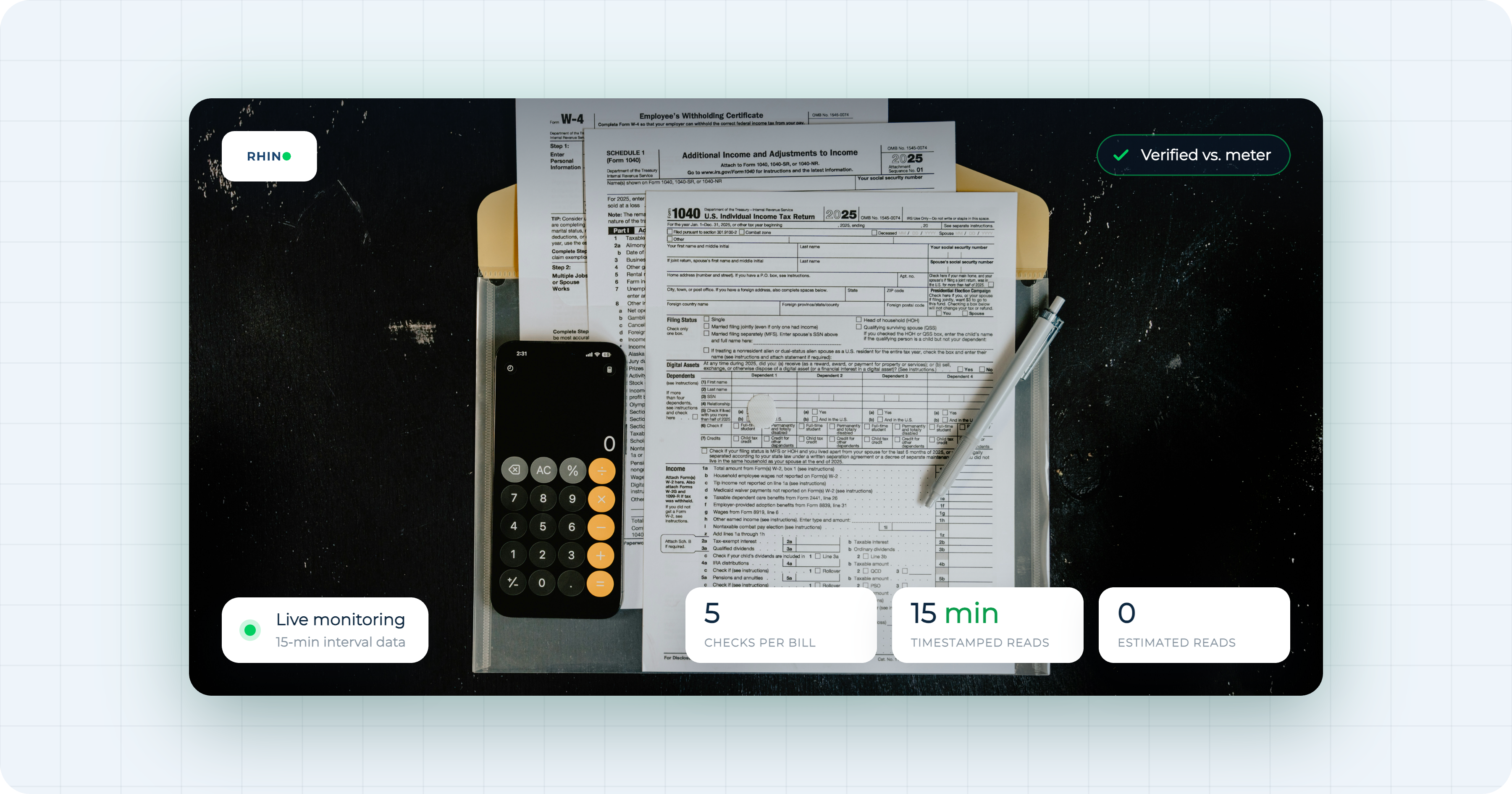 Checking a commercial energy bill against interval meter data