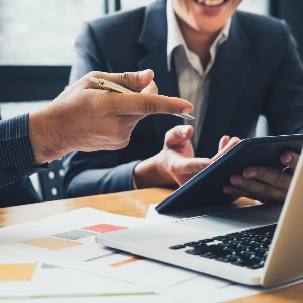 Business meeting in a observatory