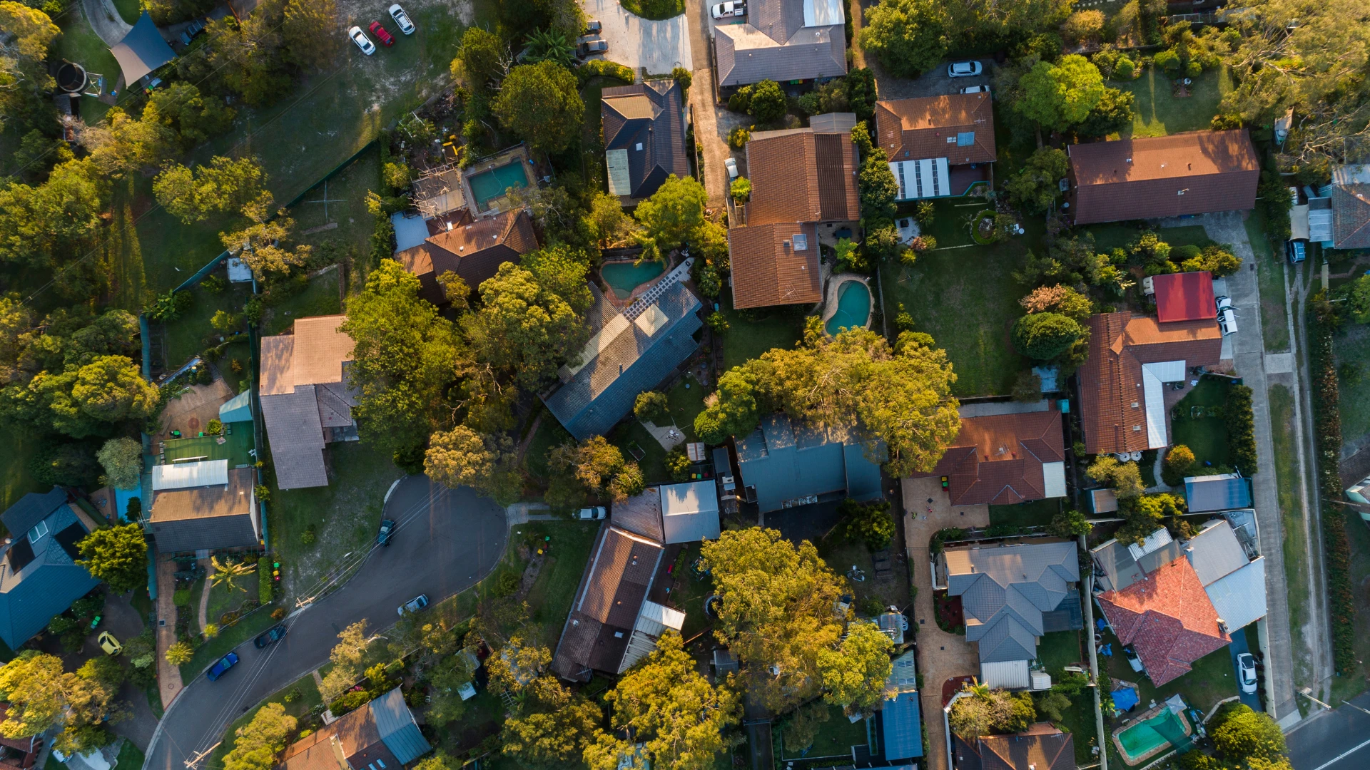 sydney suurb from aerial view