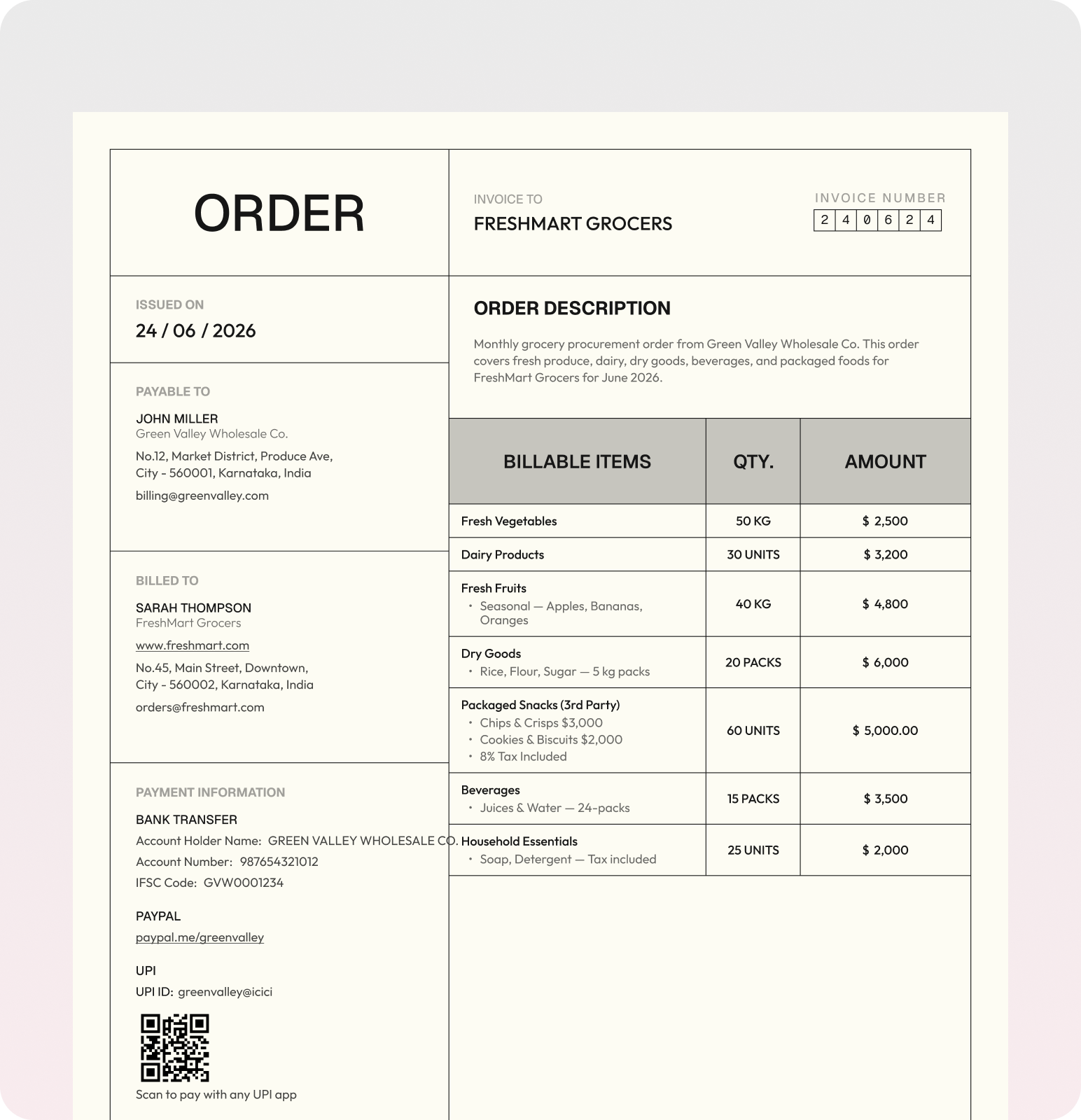 Create purchase orders with confidence
