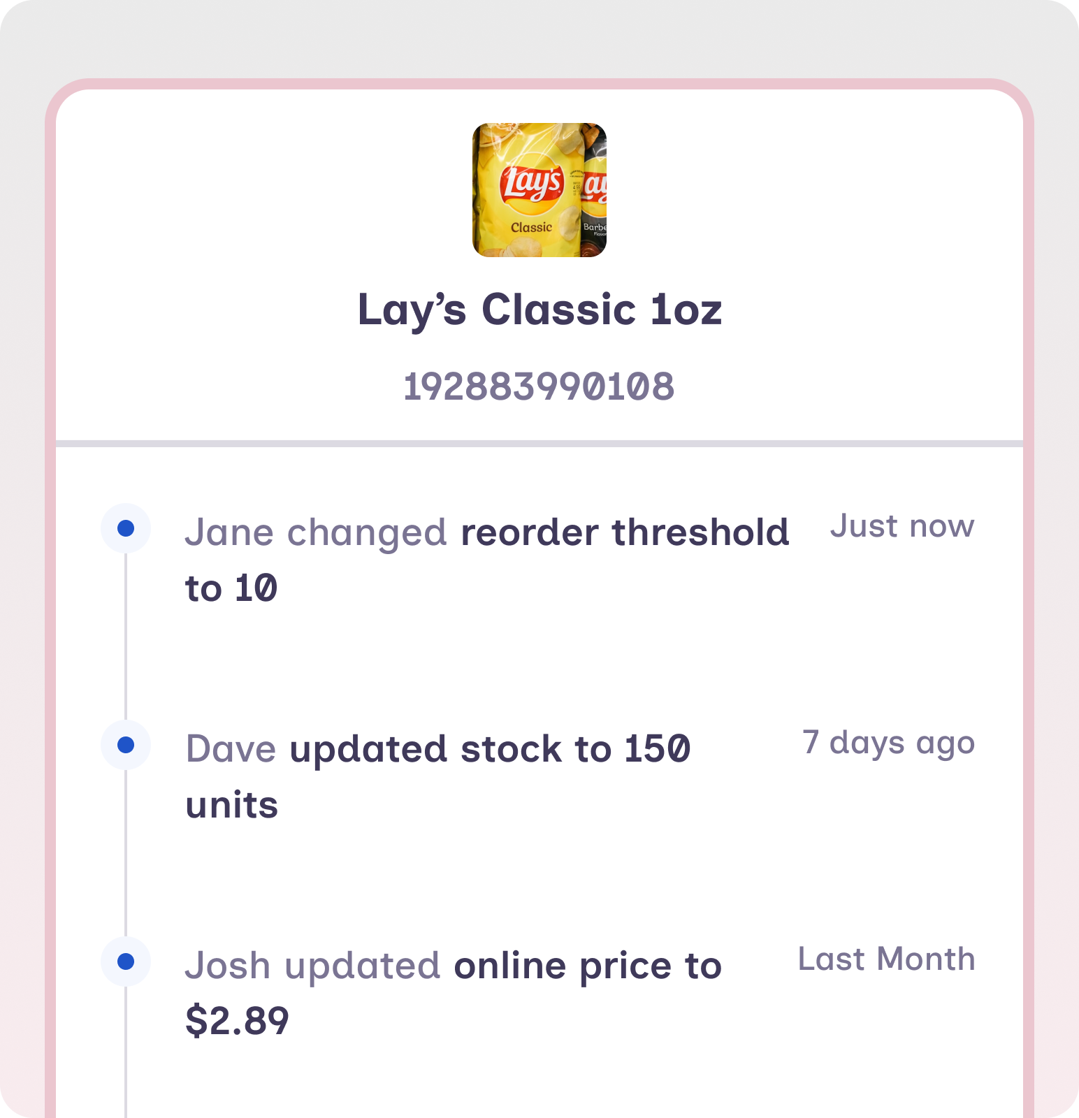 Product Movement History