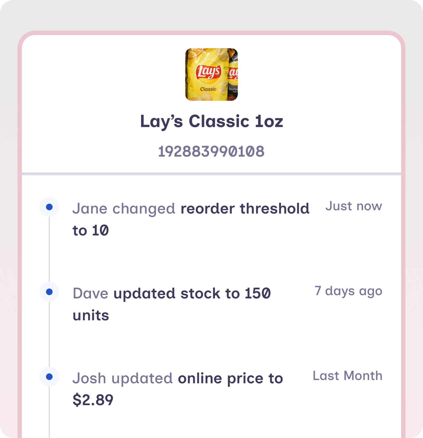 Product Movement History