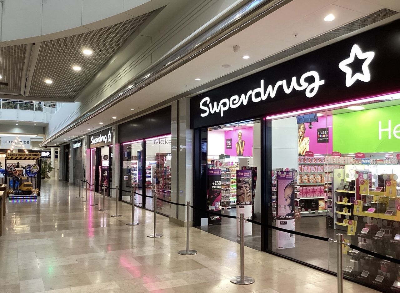 New Superdrug store at Foyleside Shopping Centre, 19 Orchard Street Derry, Co. Londonderry, BT48 6XY fitted out by IRC Group