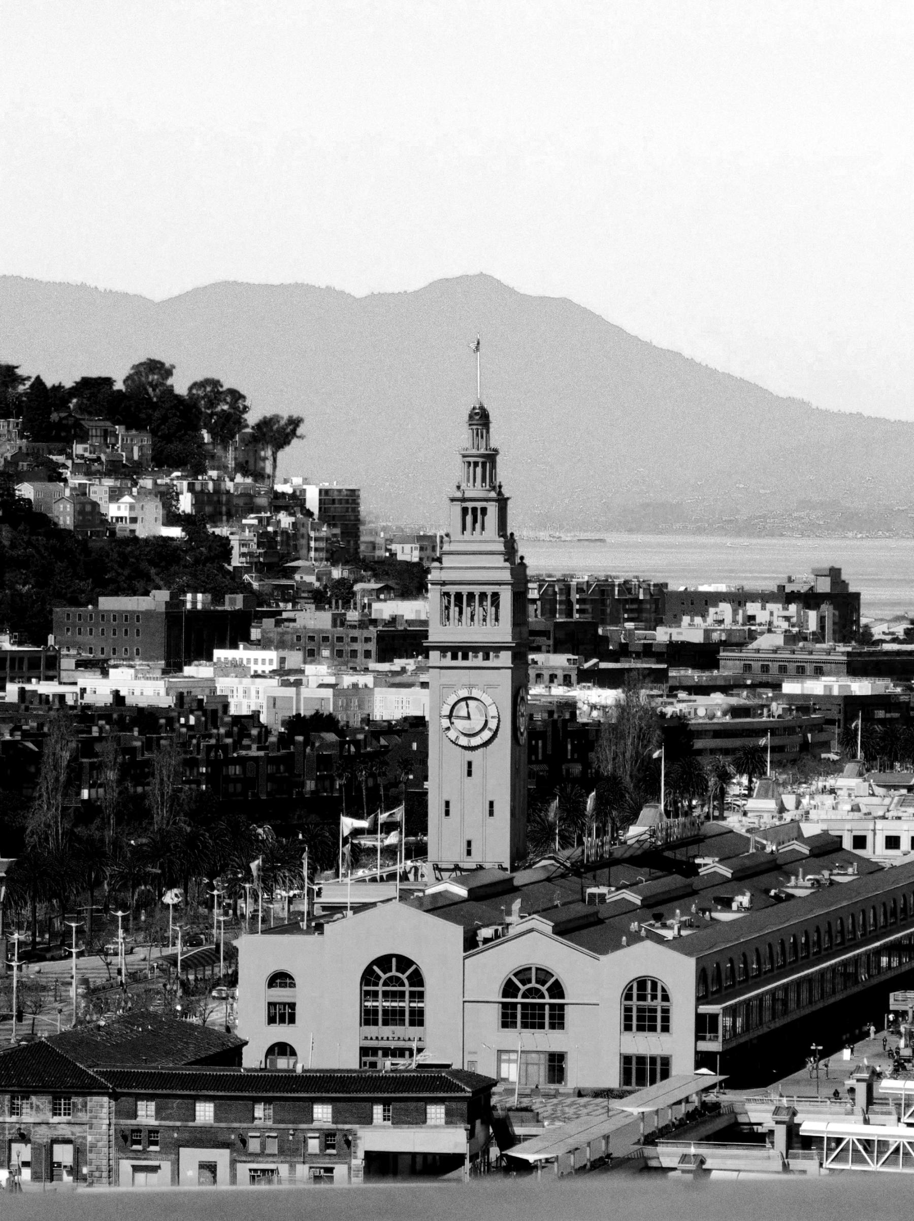 View of the Ferry Building's clock tower