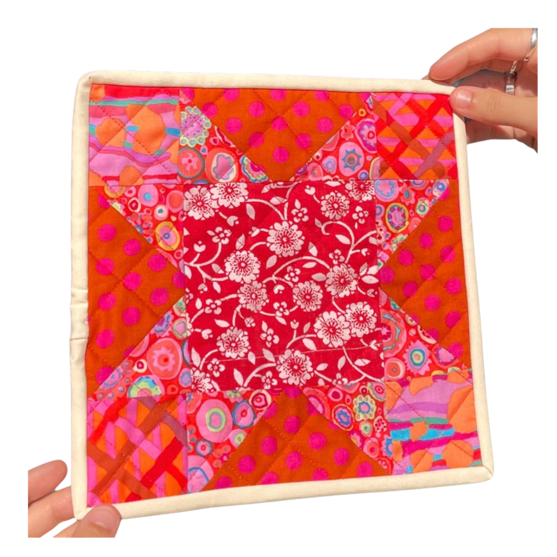 red quilted star