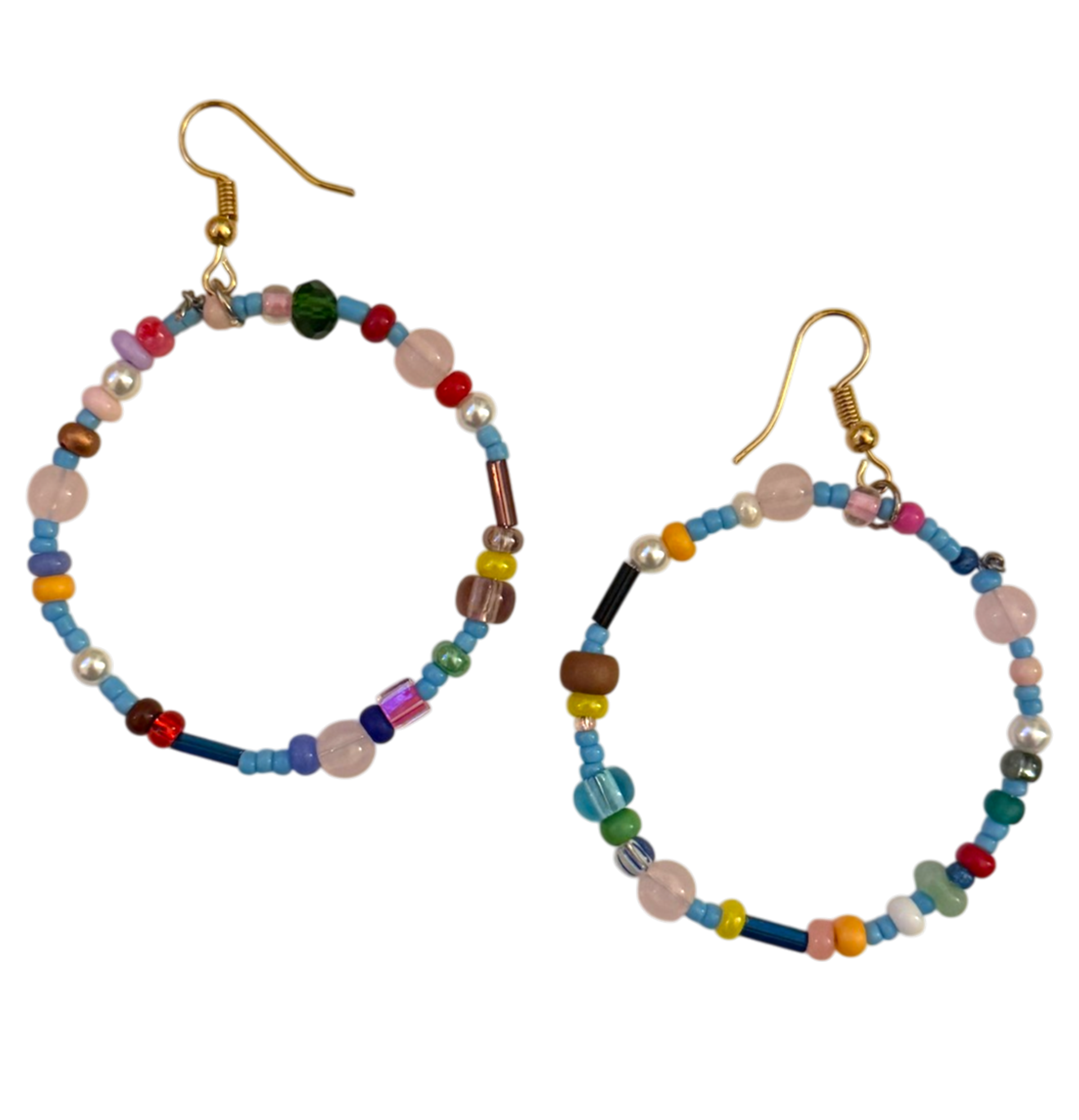 beaded hoops