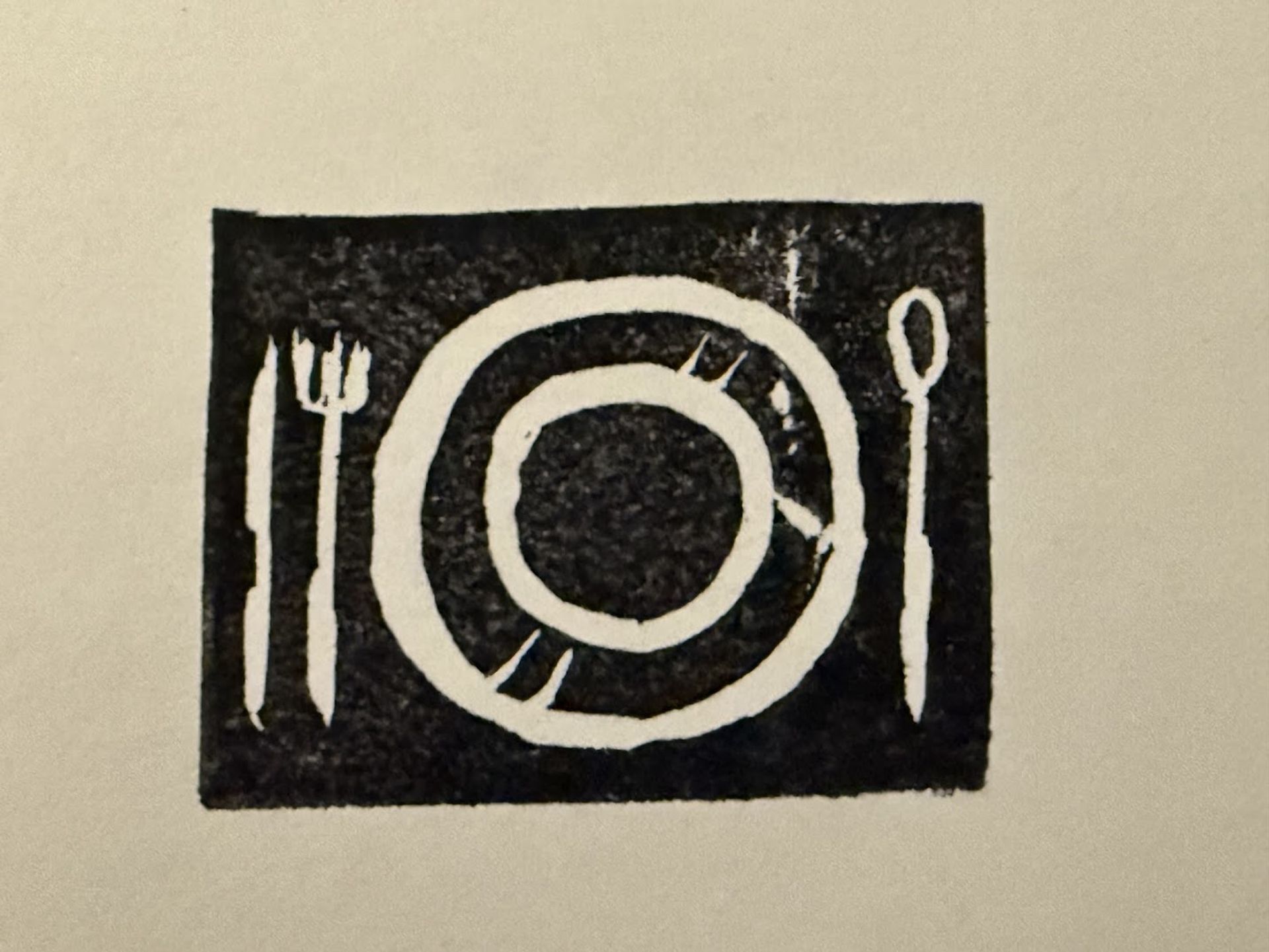 stamp of table setting