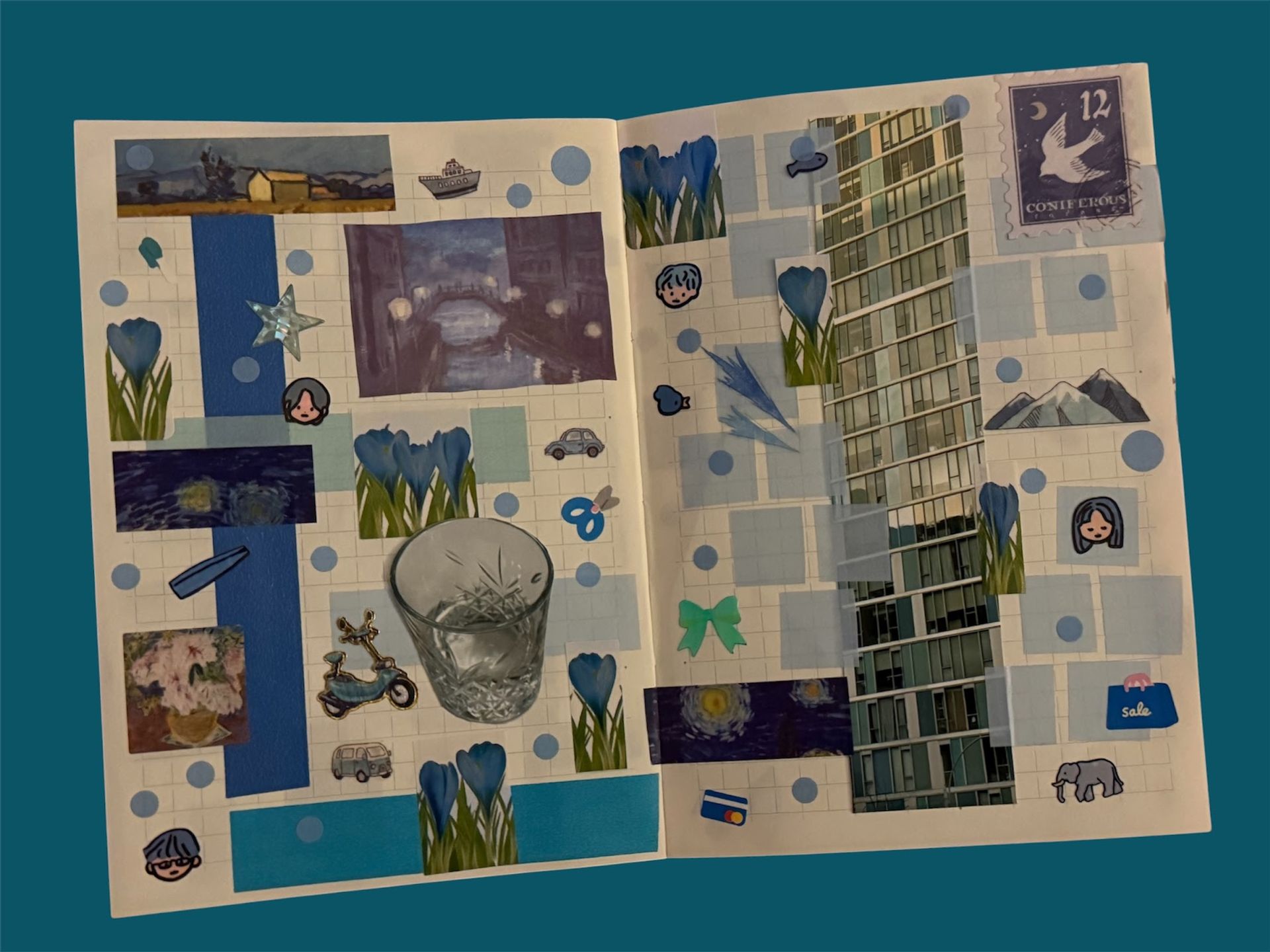 Blue Journal Page