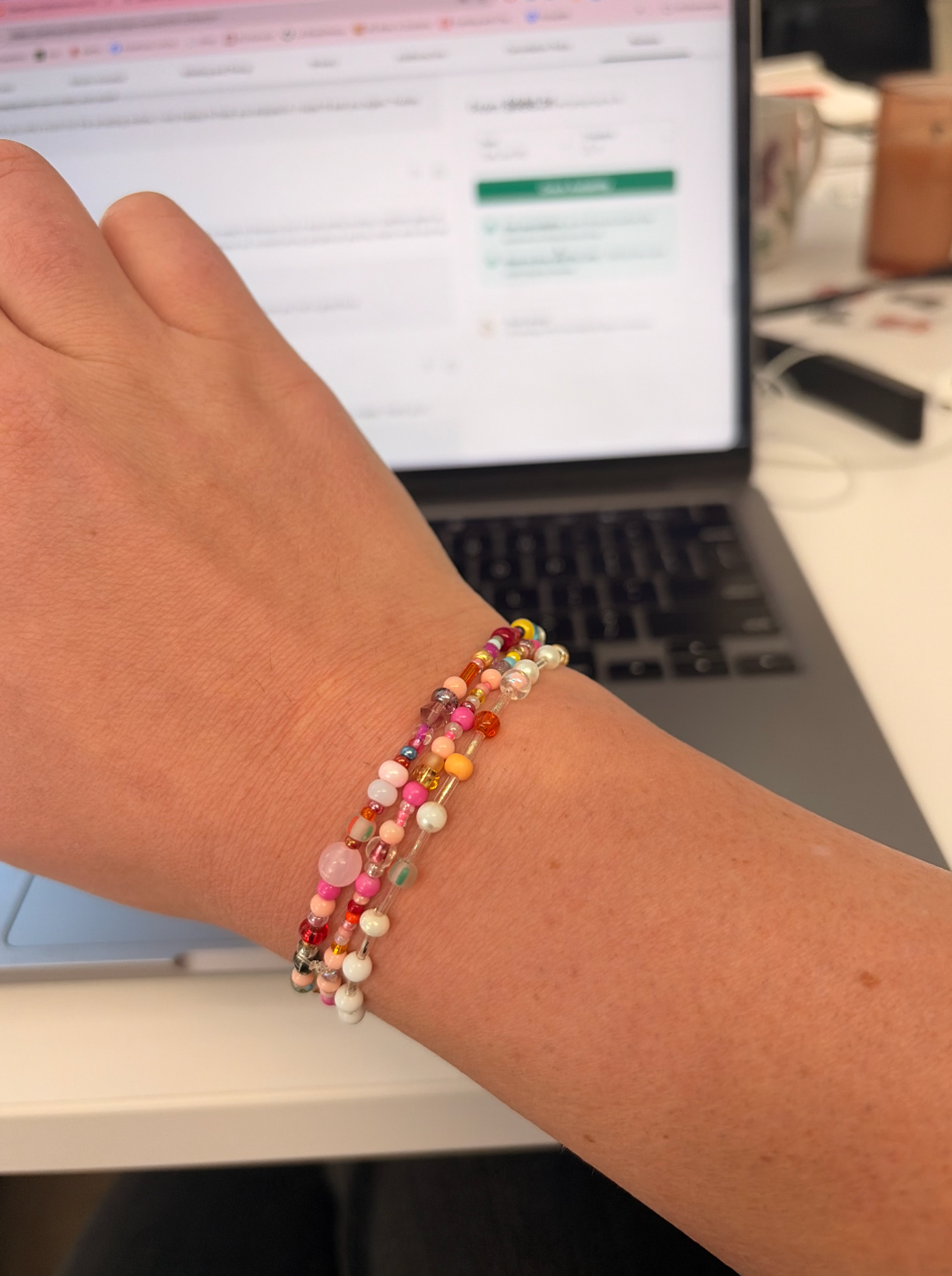 pink bracelets