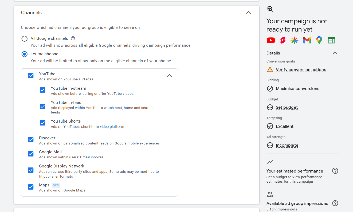 Demand generation channel options