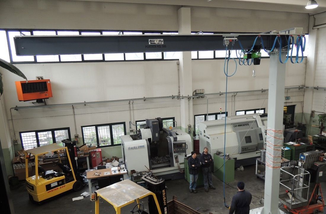Gru a bandiera a rotazione elettrica 360 da 500 kg