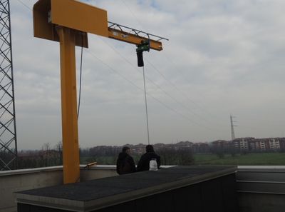Gru a bandiera a rotazione elettrica 1.000 kg