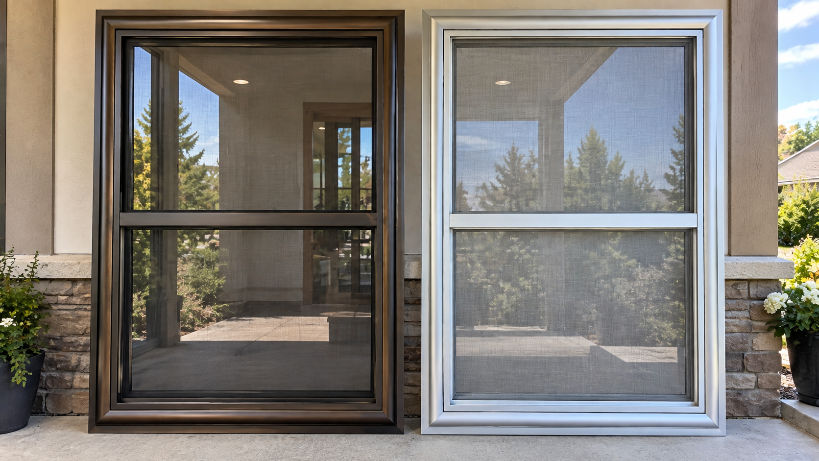 Storm Windows USA vs. Affordable Storm Windows custom window options side by side