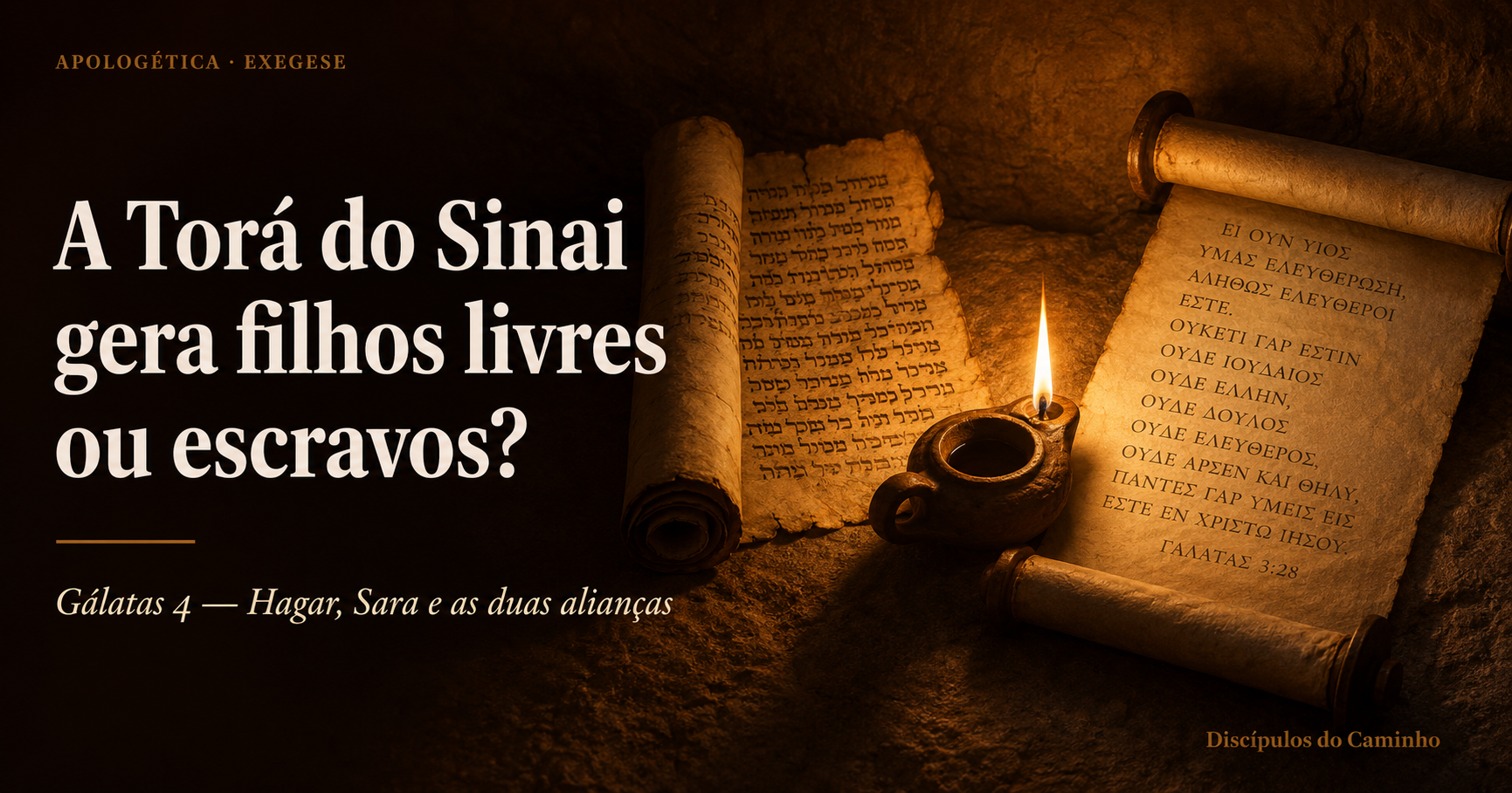 Gálatas 4: A Torá do Sinai gera filhos livres ou escravos?