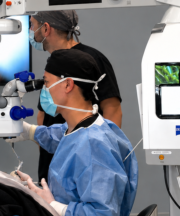 Dr. Ling with a patient