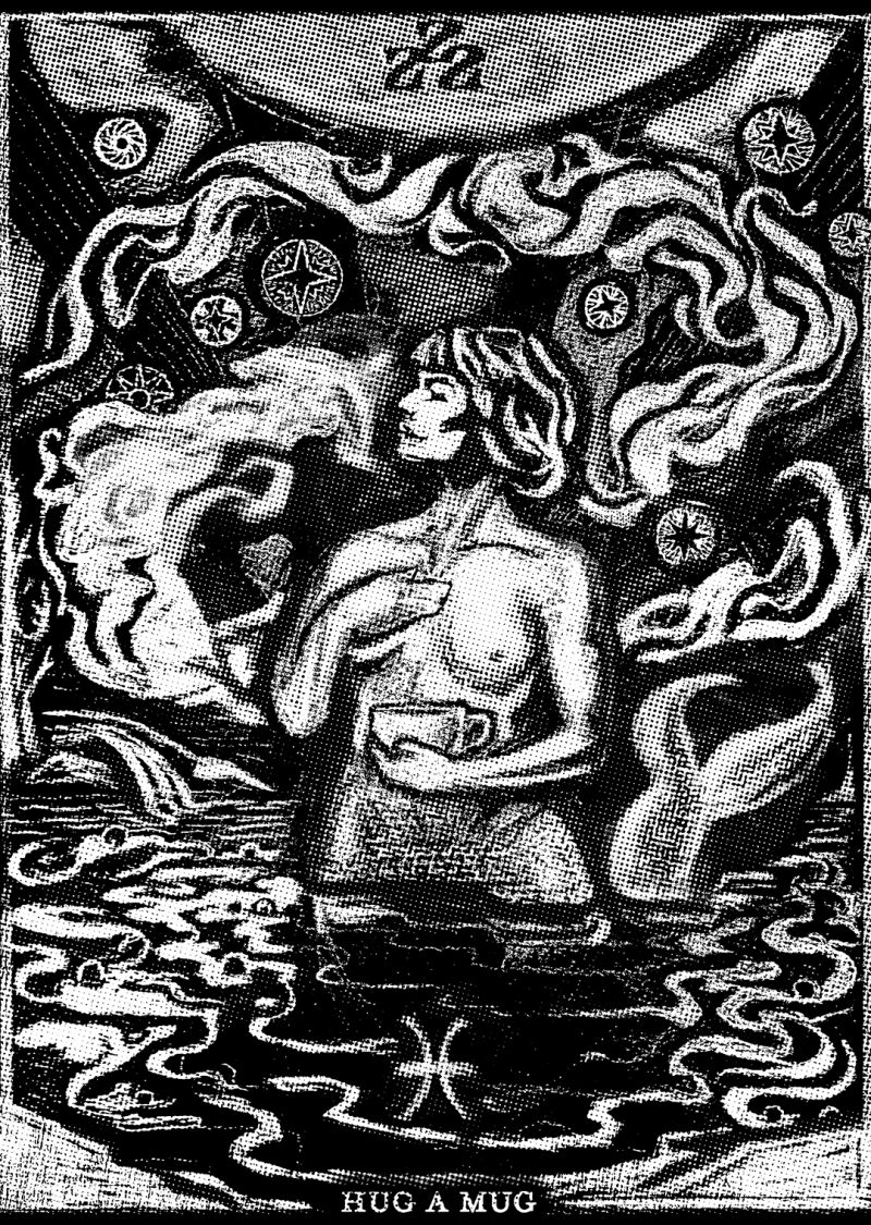 Hug a Mug - Pisces Tarot Illustration