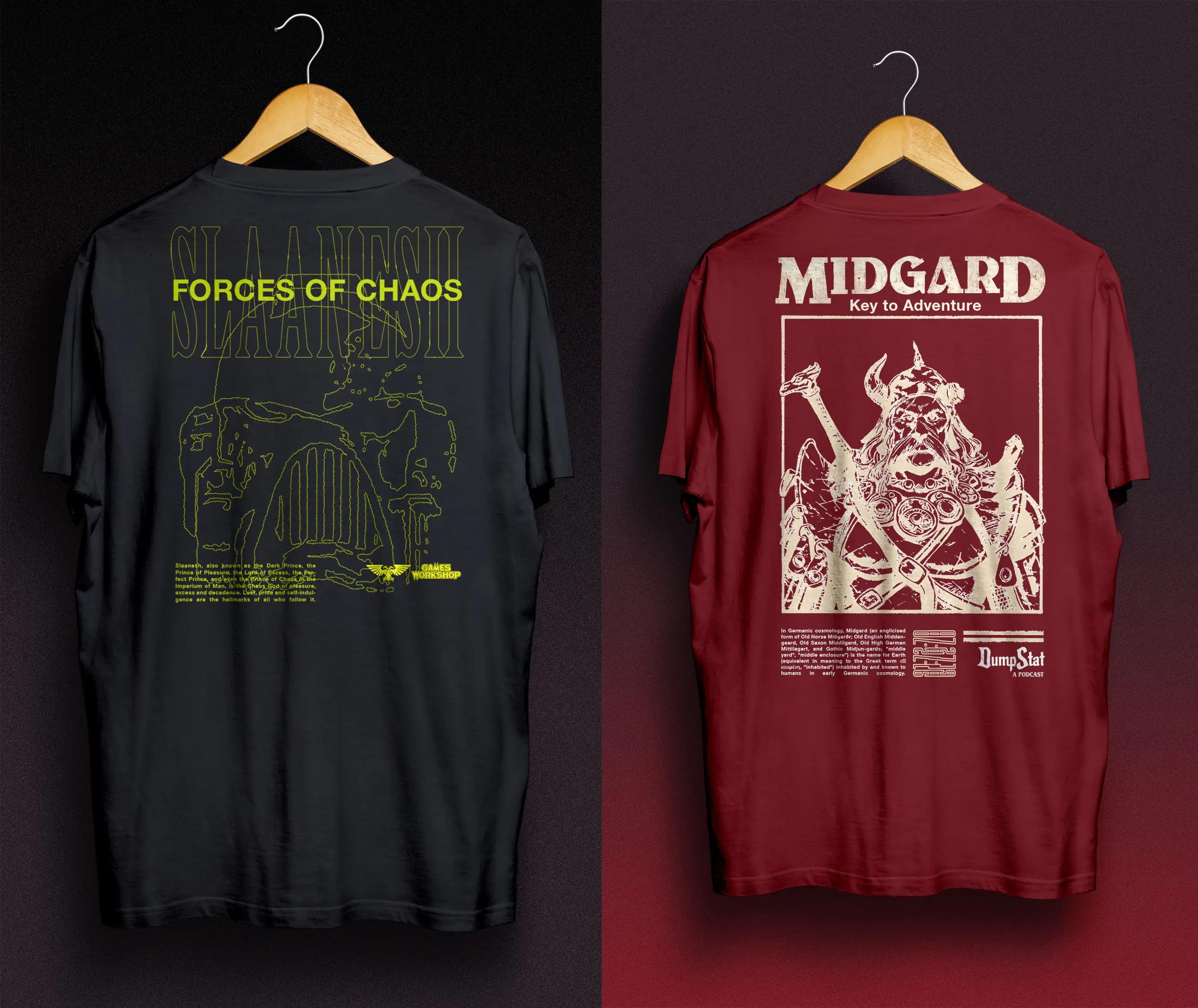 Slaanesh/Midgard Tees