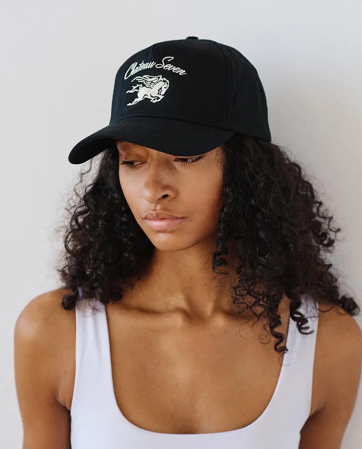 Chateau Seven "Peggy" C7 Hat in Black on Rue