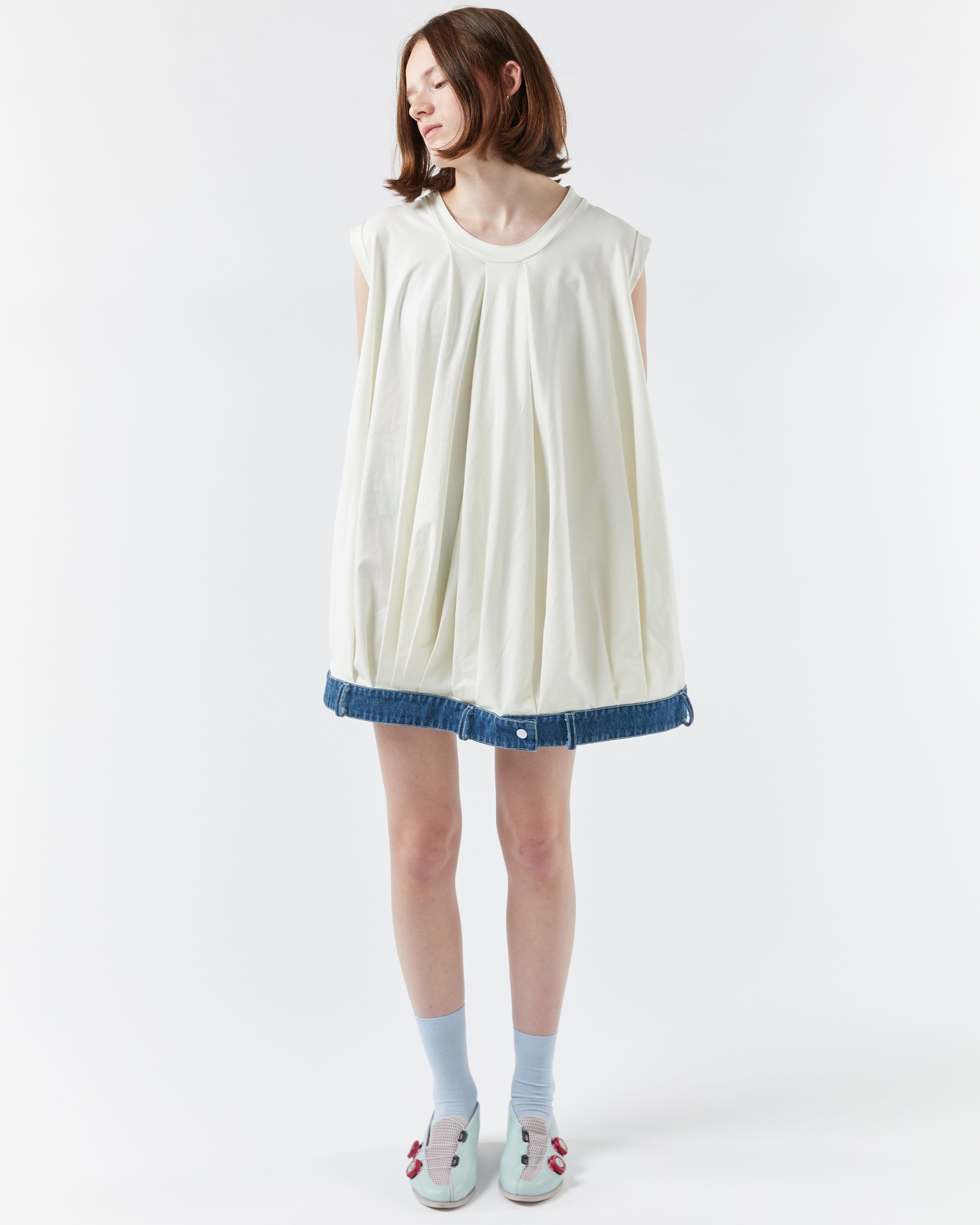 chöke Jersey Dress with Denim waist band alt