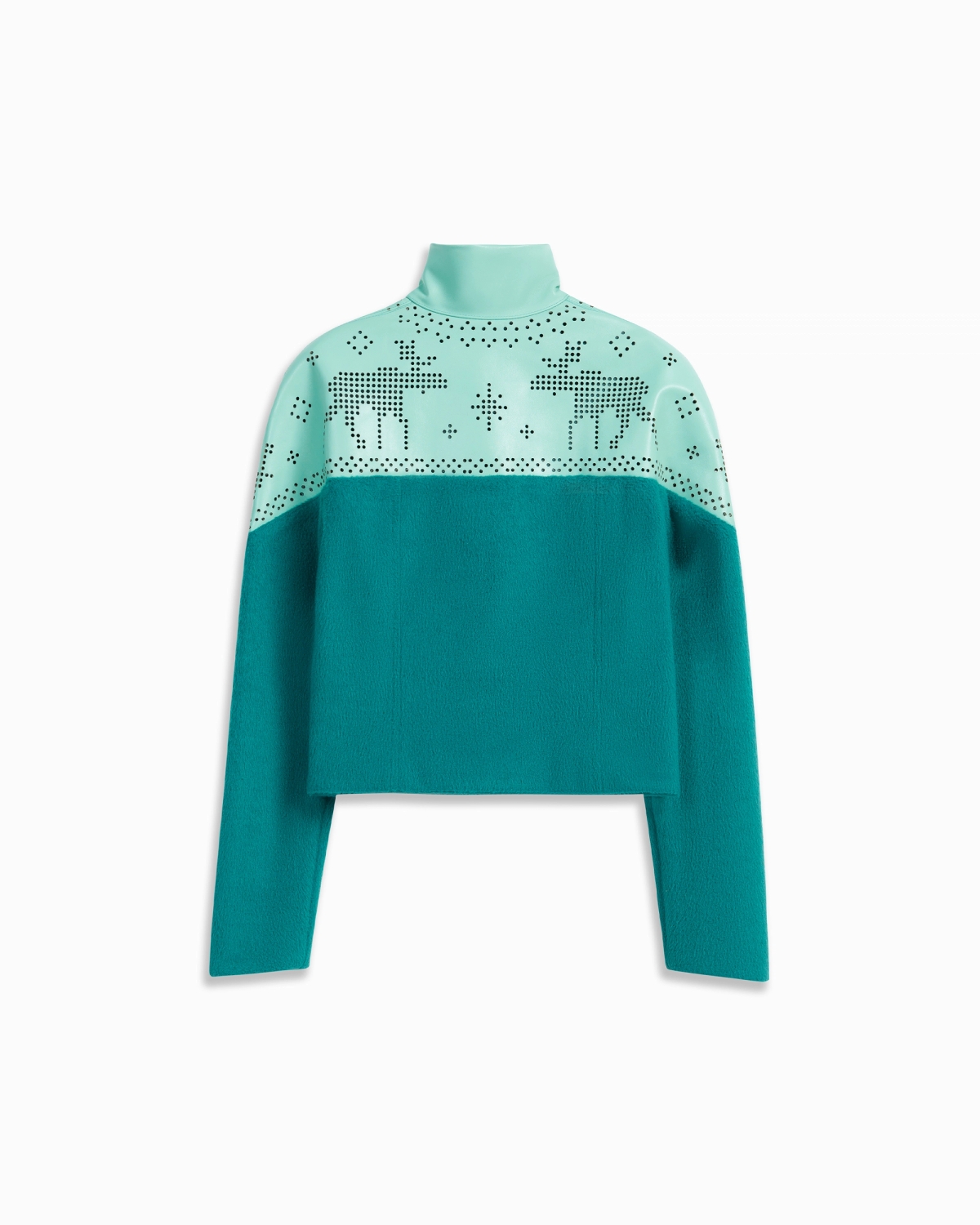 chöke Nordic Leather Jacket in teal secondary image