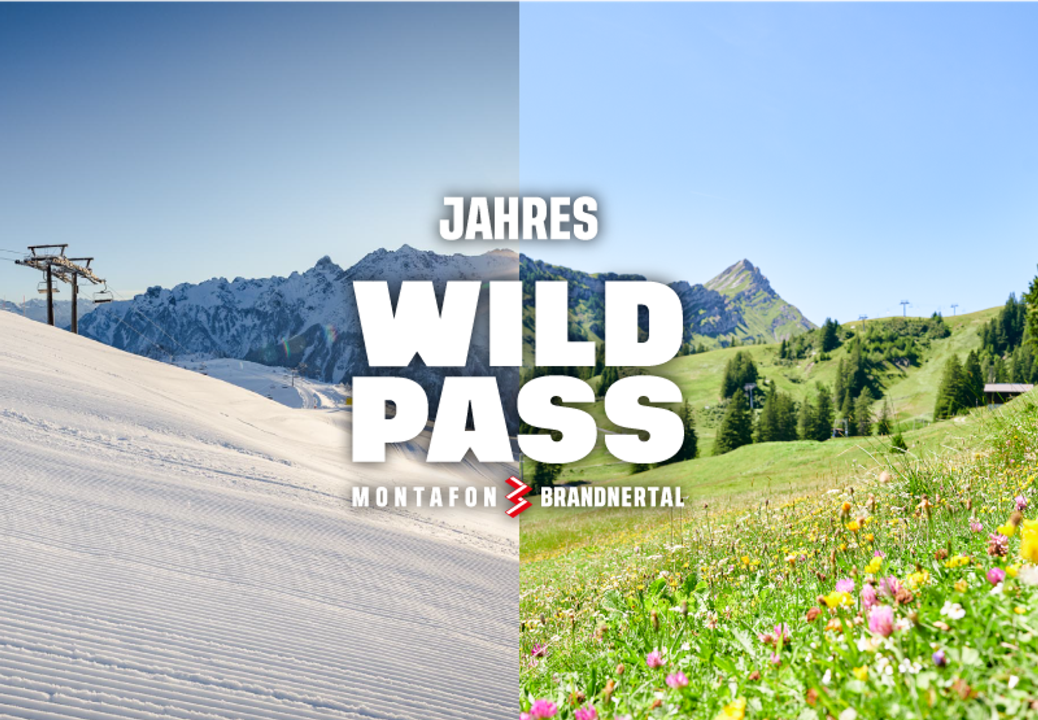 Jahres-WildPass Montafon Brandnertal - Skipiste und Blumenwiese