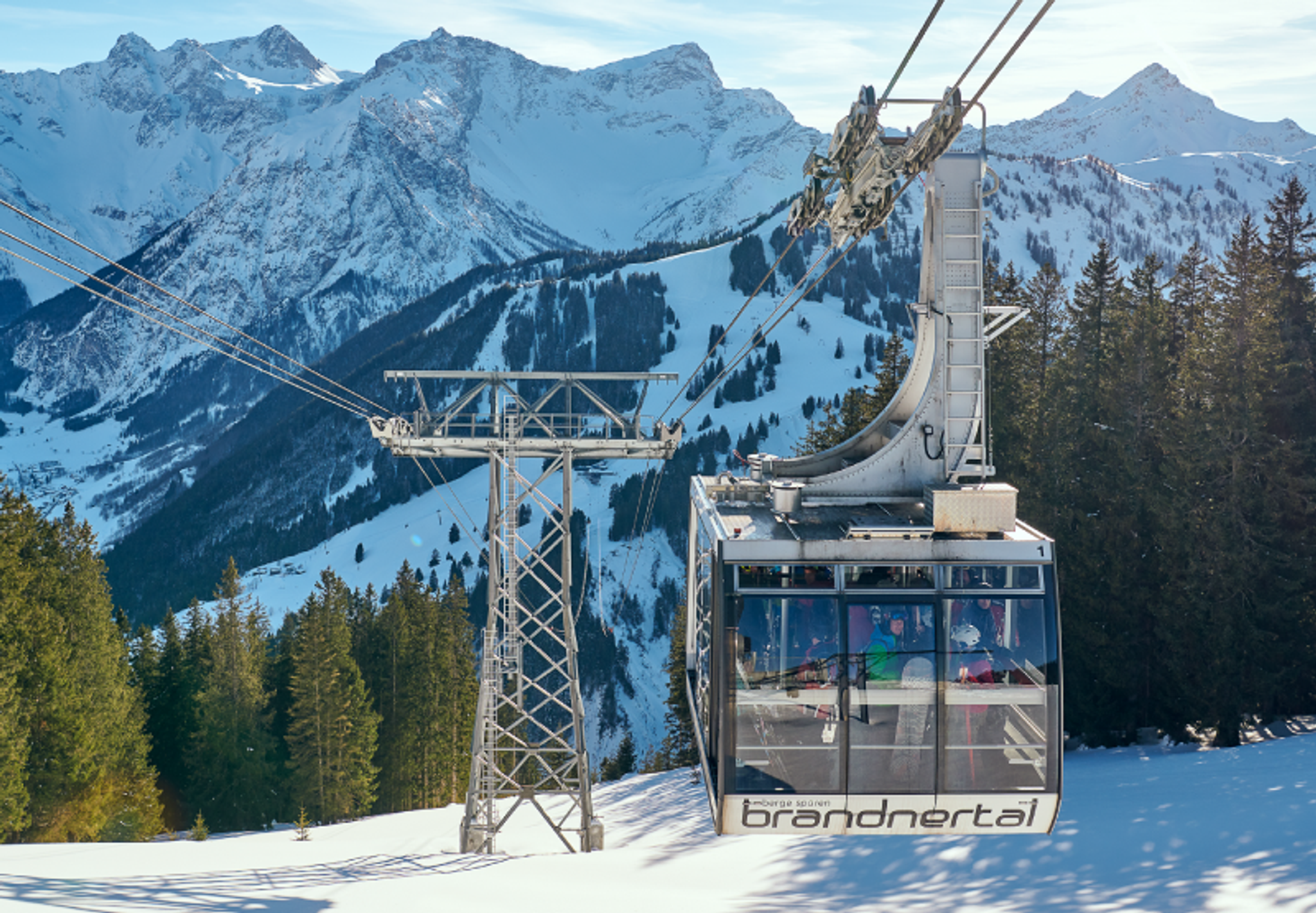 Panoramabahn im Brandnertal im Winter