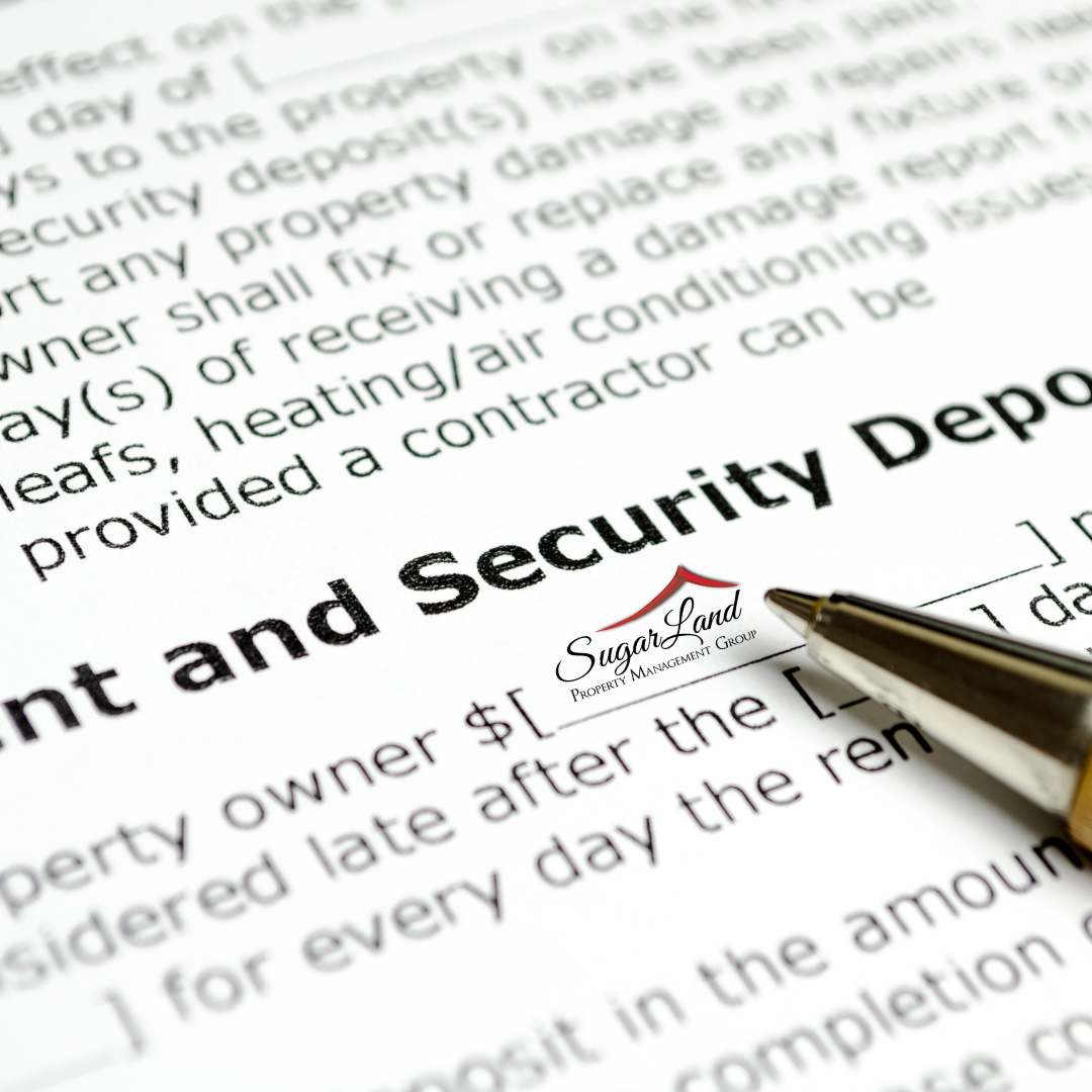 Security deposit transfer documentation between property management companies in Texas