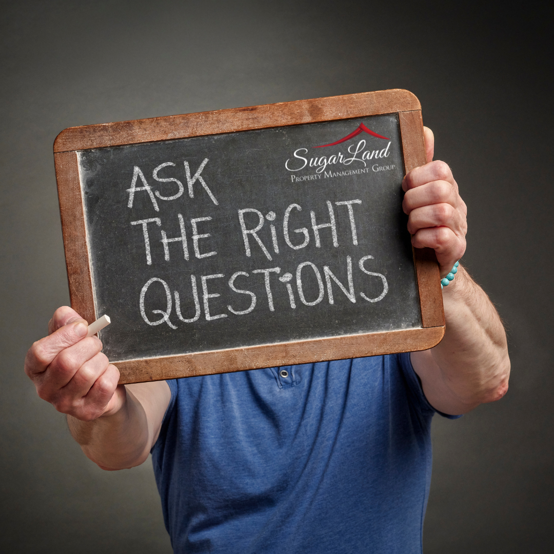 Landlord interviewing property management company in Sugar Land Texas before signing agreement