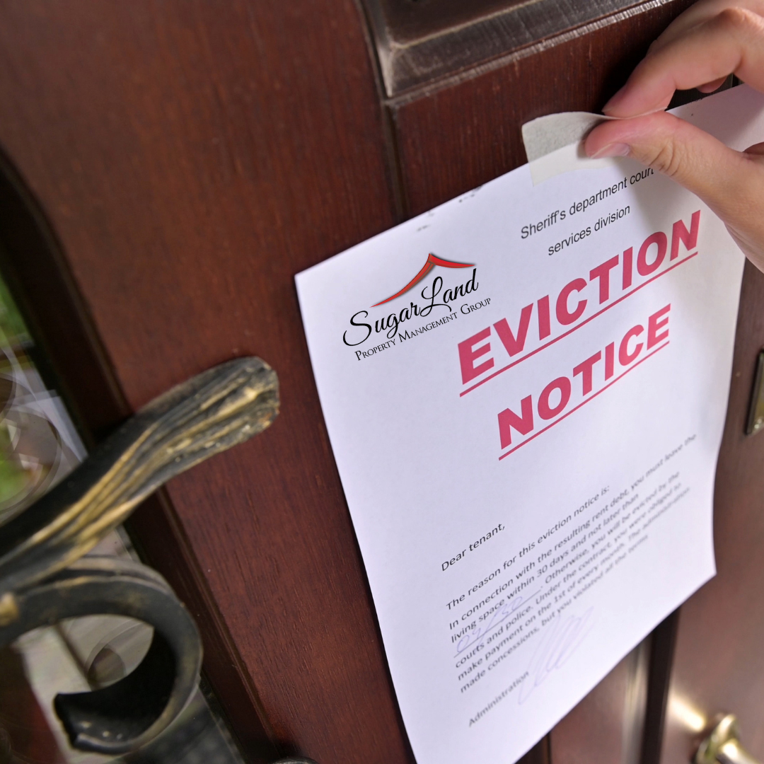 Texas eviction notice for non-payment of rent — Richmond TX rental property