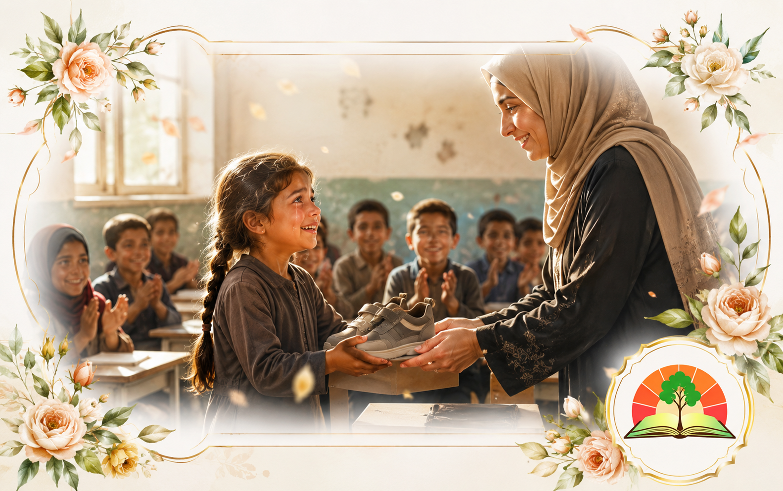 Poor girl gets a pair of shoes from her class teacher | A moral story for teaching children about humanity and benevolence, غریب لڑکی اپنی کلاس ٹیچر سے تحفے میں جوتے حاصل کرتی ہے ؔ/ ایک سبق آموز واقعہ جو بچوں کو انسانیت سکھاتی ہے