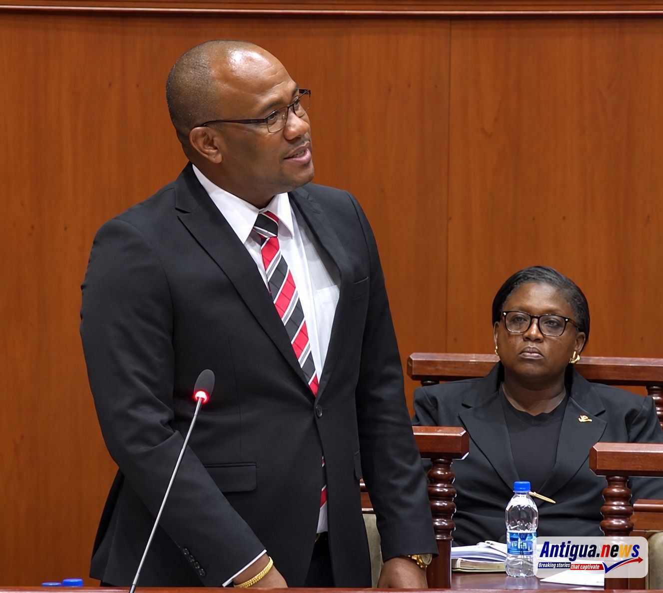 Minister of Social and Urban Transformation Rawdon Turner speaking in parliament