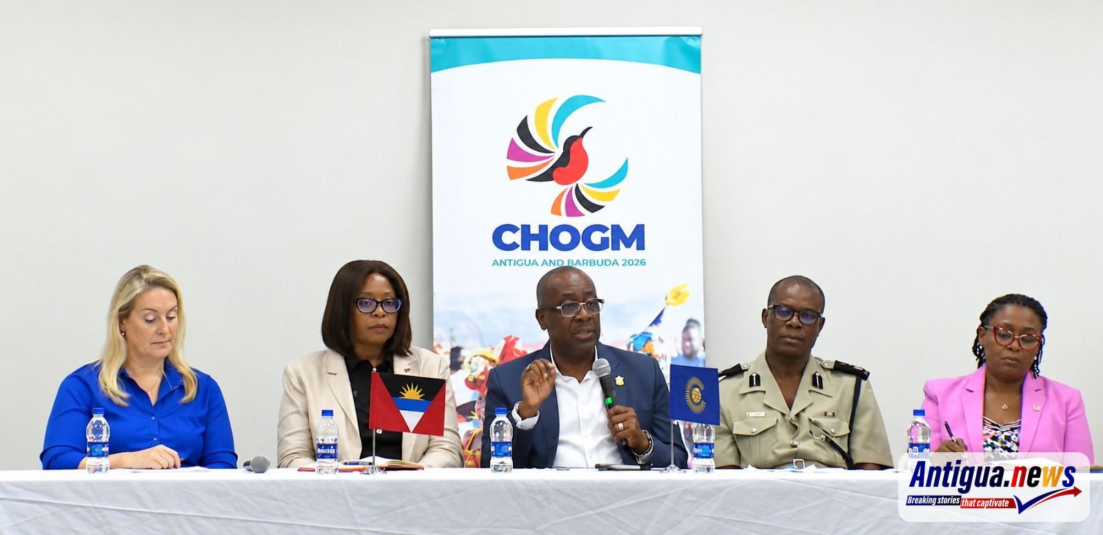 Members of the head table including Ambassador Karen Mae Hill and Foriegn Affairs Minister E.P Chet Greene