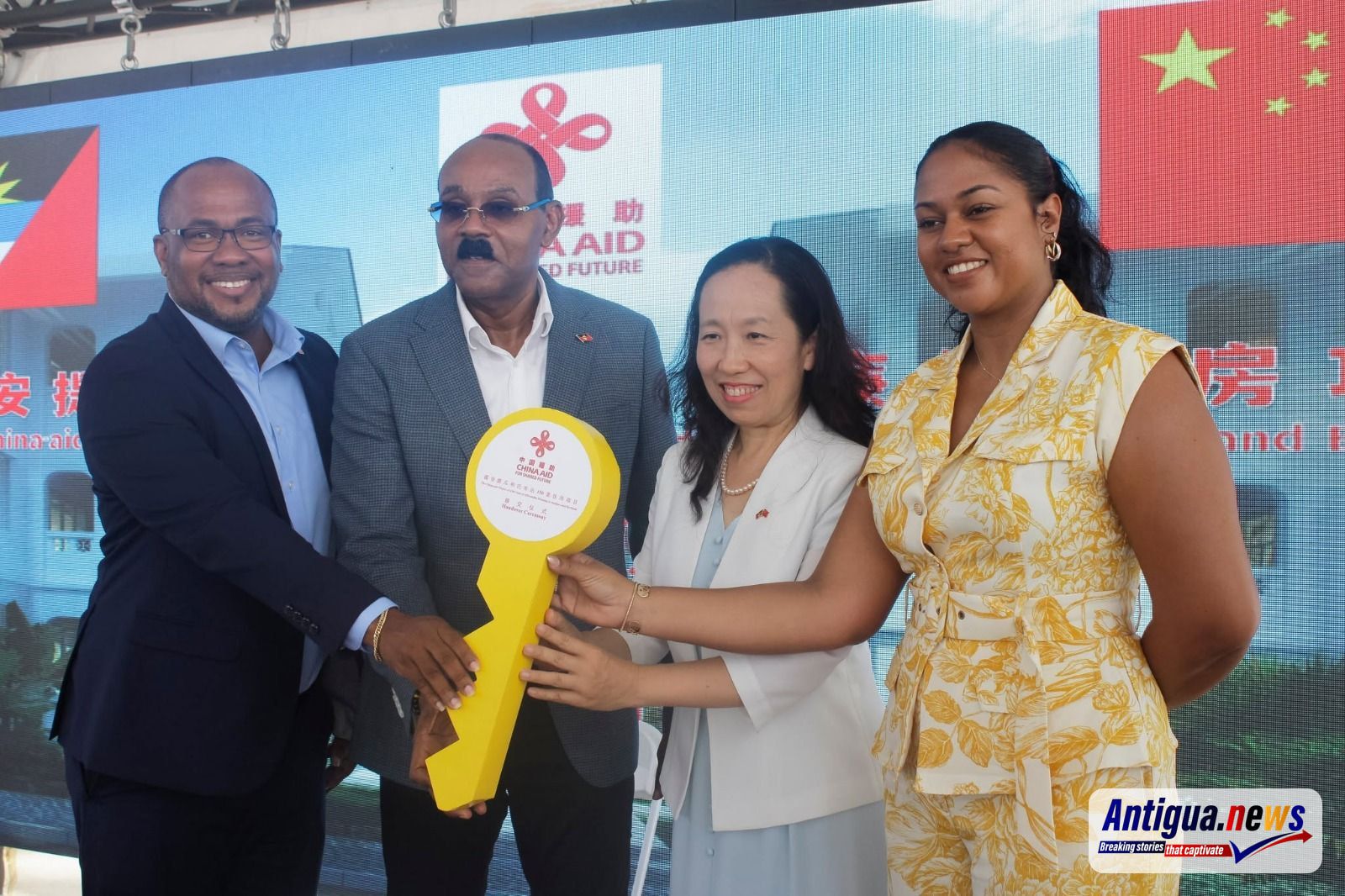 Symbolic Keys Being Handed Over 