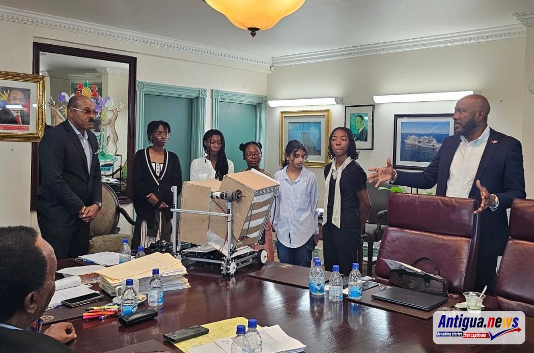 All-Girls Robotics Team Presents HAWK to Prime Minister and Cabinet