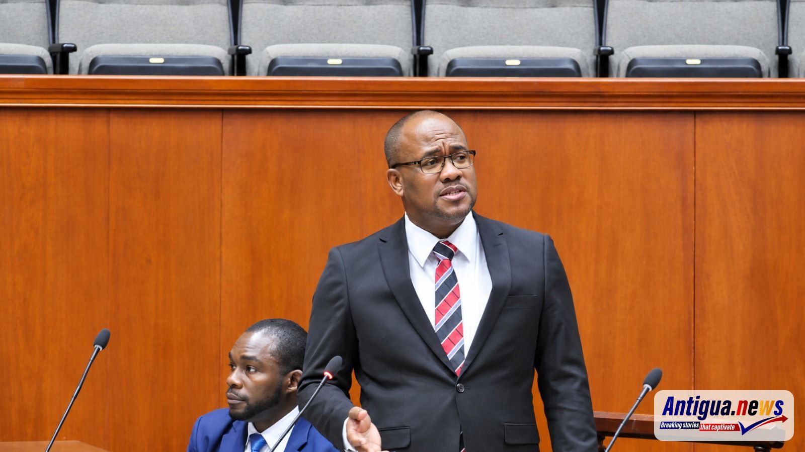 St. Peter MP and Minister of Social and Urban Transformation Rawdon Turner speaking at parliament