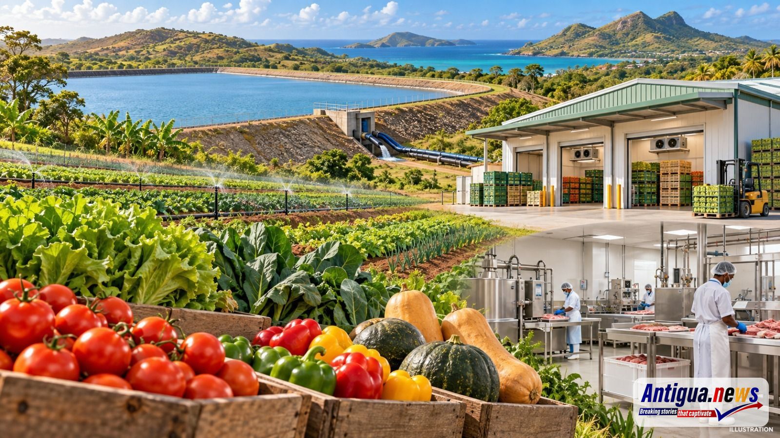 Browne Outlines Storage, Abattoir and Water Projects to Strengthen Food Supply