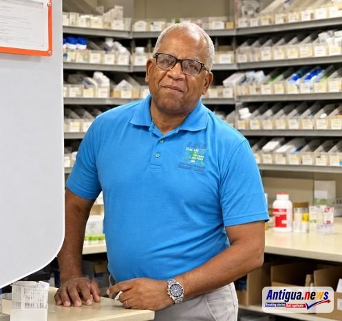Pharmacist at Sir Lester Bird Medical Center. Photo credit SLBMC