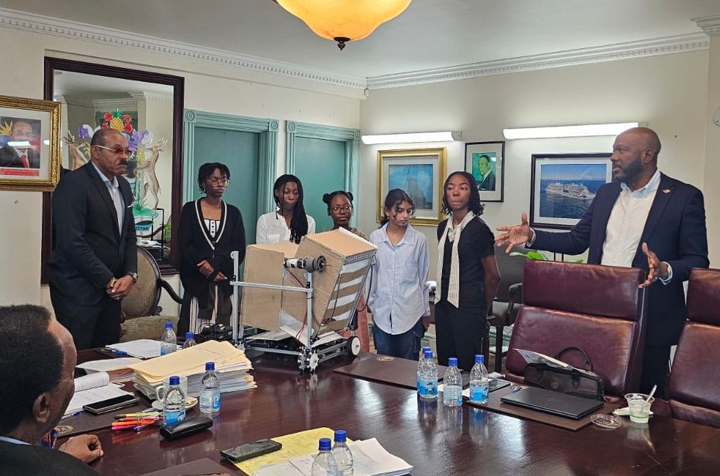 All-Girls Robotics Team Presents HAWK to Prime Minister and Cabinet