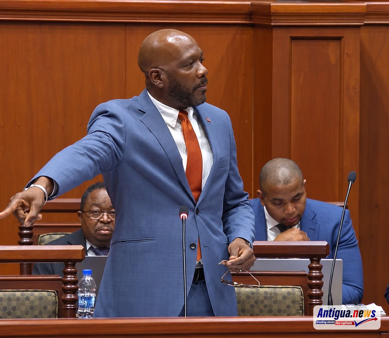 Education Minister Daryll Matthew speaking in Parliament
