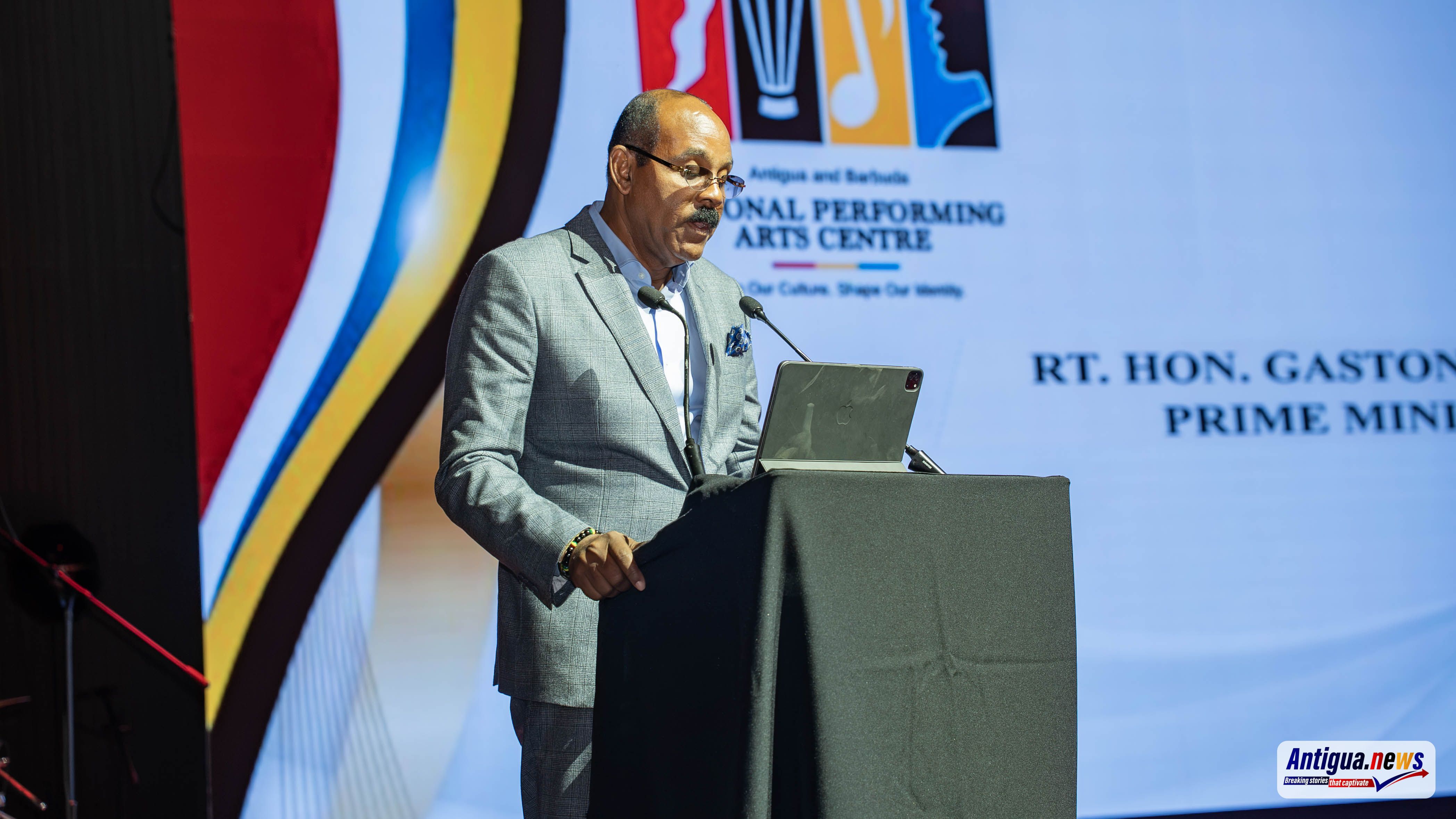 PM Browne speaking at official opening of National Performing Arts Center