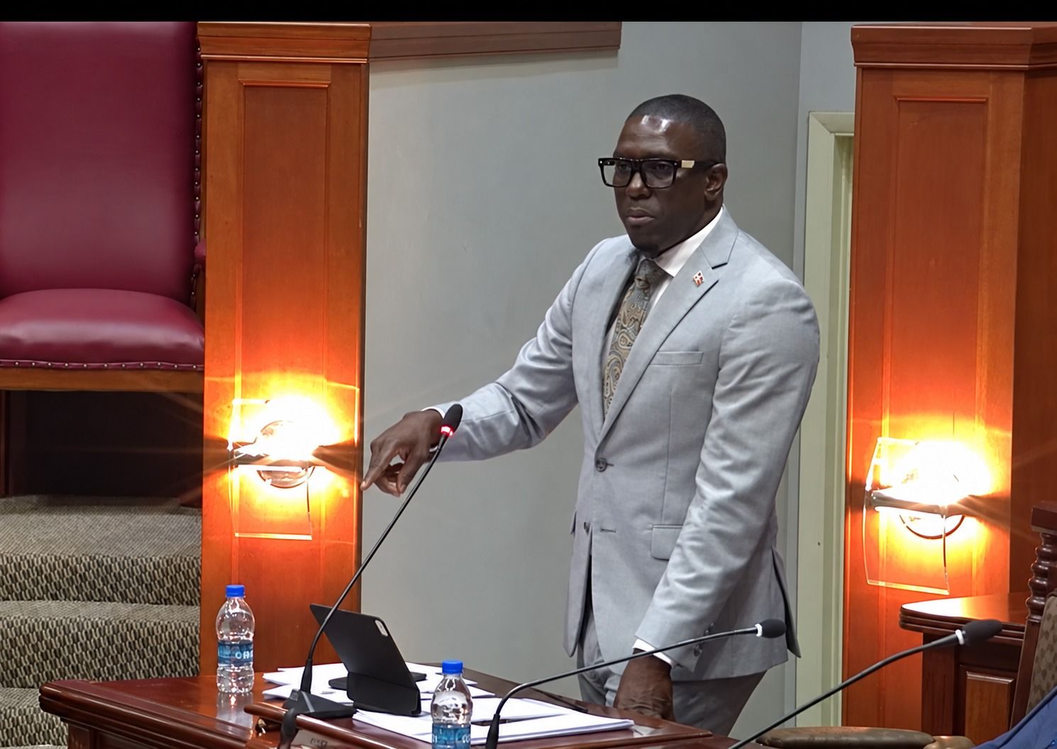 Image showing Opposition Leader Jamale Pringle speaking in Parliament