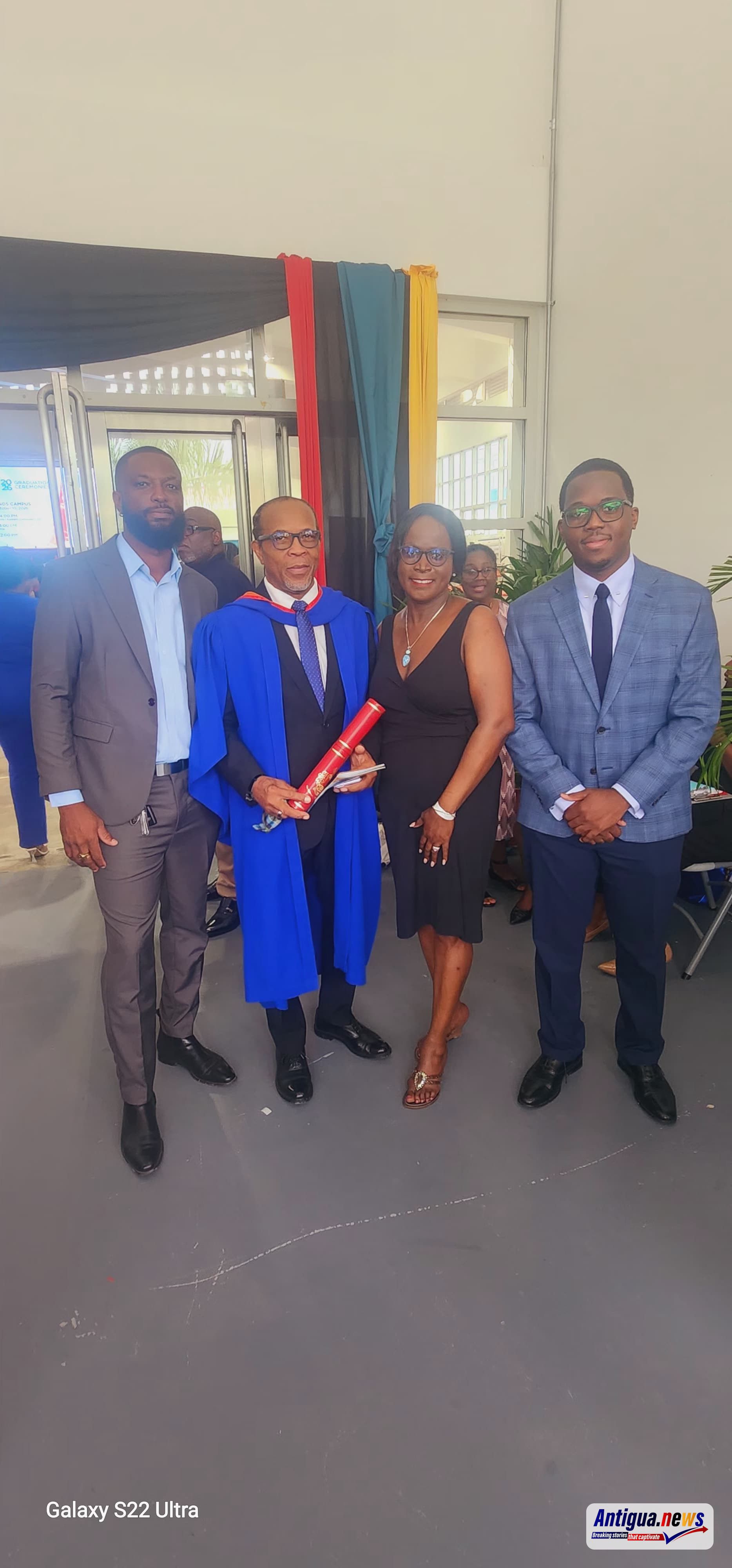 Senator Colin O’Neil graduates with a Bachelor’s Degree in Political Science from UWI Five Islands Campus and announces plans to pursue a law degree in 2027.
