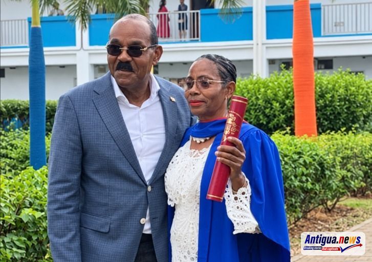 Prime Minister Gaston Browne and his sister Blondel