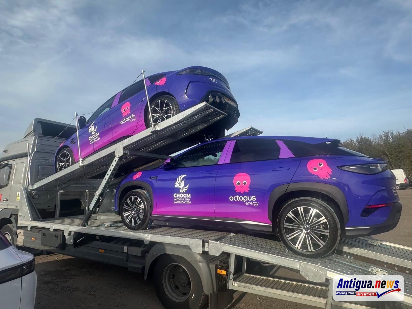 Electric Vehicle Fleet En Route to Antigua for CHOGM Under Octopus Energy Partnership