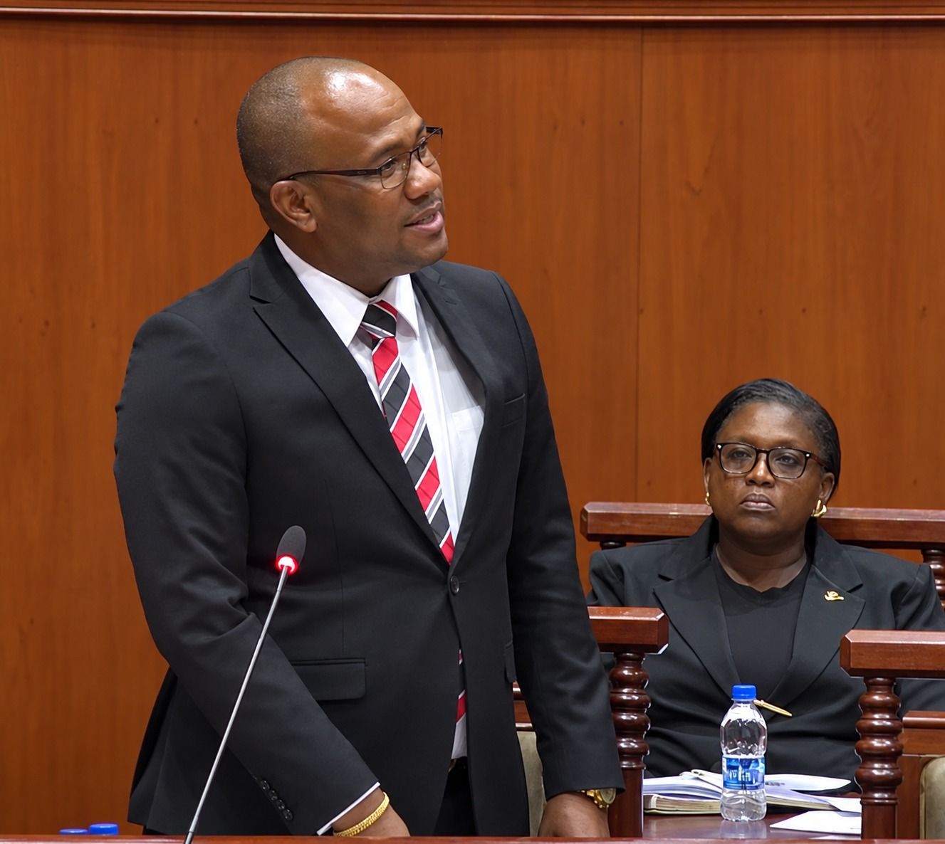 Minister of Social and Urban Transformation Rawdon Turner speaking in parliament