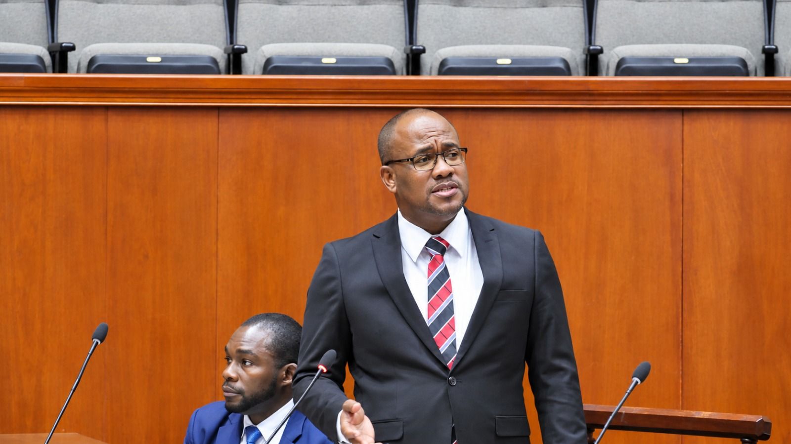 St. Peter MP and Minister of Social and Urban Transformation Rawdon Turner speaking at parliament