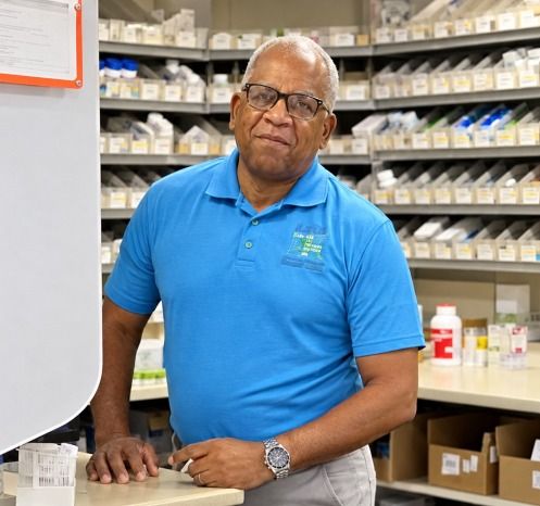 Pharmacist at Sir Lester Bird Medical Center. Photo credit SLBMC
