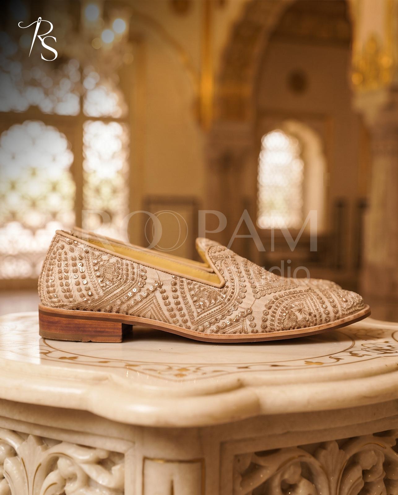 Regal Ivory Embellished Loafers - Image 1